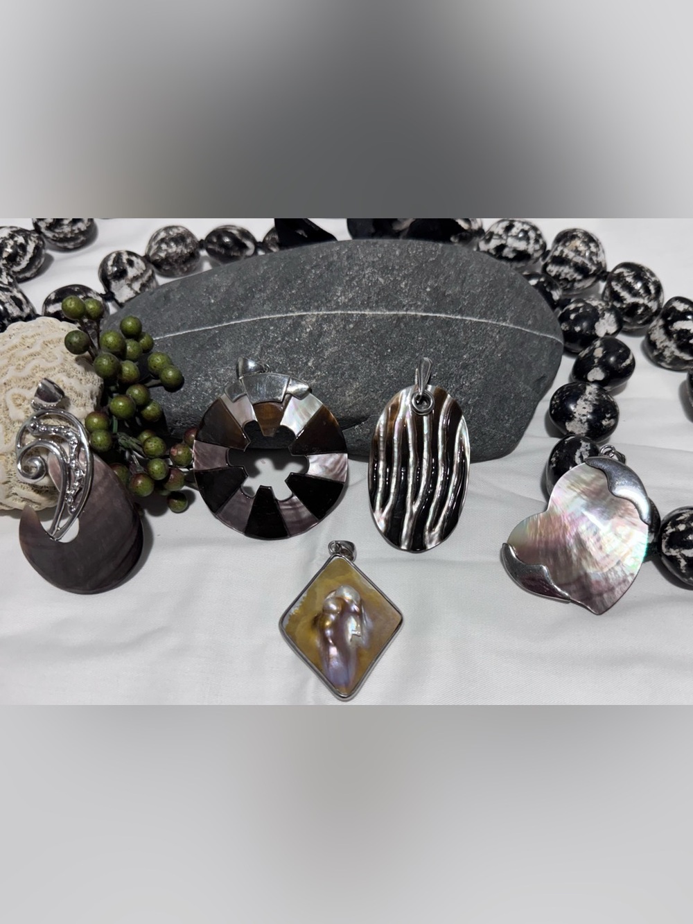 Set of Mother of Pearl Pendants